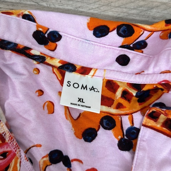 soma cool nights waffle pajama button up shirt - Picture 2 of 4